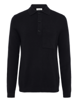 Casual Friday - Cfingmar 0224 Knitted Polo - Marškinėliai ilgomis rankovėmis - Tamsiai mėlyna