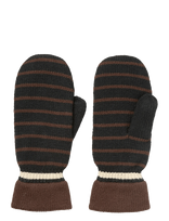 Becksöndergaard - Thin Striped Emerald Mittens - Kumštinės pirštinės - Ruda