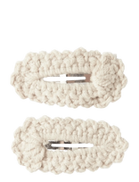 Lil'Atelier - Nmfacc-Lisa 2 Pack Hair Clips Lil - Plaukų segtukas - Kreminė spalva