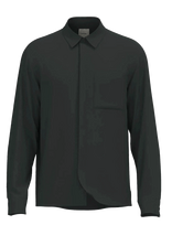 Calvin Klein - Ls Cotton Nylon Relaxed Shirt Ja - Laisvalaikio marškiniai - Juoda