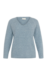 Kaffe Curve - Kcniela V-Neck Pullover - Megztinis - Mėlyna