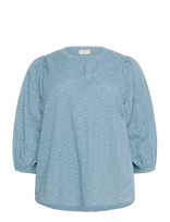 Kaffe Curve - Kcloulou Blouse 3/4 Sl - Marškinėliai ilgomis rankovėmis - Mėlyna