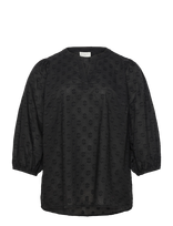 Kaffe Curve - Kcloulou Blouse 3/4 Sl - Marškinėliai ilgomis rankovėmis - Juoda