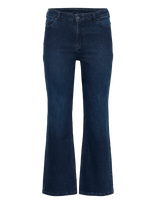 Kaffe Curve - Kcflora Flared Full Lenght Jeans - Platėjančios kelnės - Tamsiai mėlyna