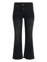 Kaffe Curve - Kcflora Flared Full Lenght Jeans - Platėjančios kelnės - Juoda