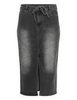 Kaffe Curve - Kcally Denim Skirt - Iki kelių ir midi sijonai - Pilka