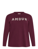Kaffe Curve - Kceliza Sweatshirt - Marškinėliai ilgomis rankovėmis - Burgundiška splava