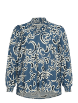 Kaffe Curve - Kcmahlia Blouse - Marškinėliai ilgomis rankovėmis - Mėlyna