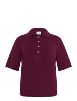 Kaffe Curve - Kcemilia Polo Pullover - Megztinis - Burgundiška splava