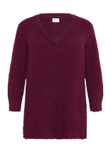 Kaffe Curve - Kcania Pullover - Megztinis - Burgundiška splava