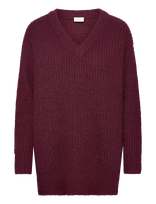 Kaffe - Kaane V-Neck Pullover - Megztinis - Burgundiška splava