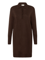 Kaffe - Kalizza Polo Knit Dress - Iki kelių ir midi suknelės - Ruda