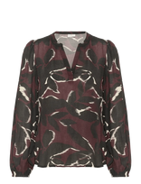 Kaffe - Kabeate Amber Blouse - Marškinėliai ilgomis rankovėmis - Burgundiška splava