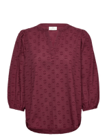 Kaffe - Kaenya Blouse 3/4 Sl - Marškinėliai ilgomis rankovėmis - Burgundiška splava