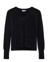 Kaffe - Kaniel V-Neck Pullover - Megztinis - Juoda