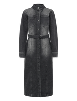 Kaffe - Kaabby Denim Dress - Iki kelių ir midi suknelės - Juoda