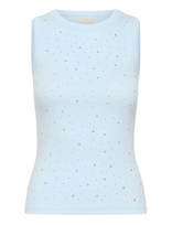 Kaffe - Kacarna Rhinestone Top - Marškinėliai be rankovių - Mėlyna