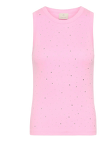 Kaffe - Kacarna Rhinestone Top - Marškinėliai be rankovių - Rožinė