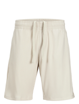 Jack & Jones - Jpstkarl Interlude Plisse Shorts Mid - Sportiniai šortai - Kreminė spalva