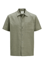 Jack & Jones - Jprcceaston Seersucker S/S Shirt Ln - Lininiai marškiniai - Žalia