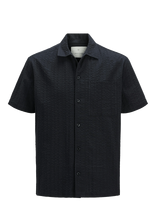 Jack & Jones - Jprcceaston Seersucker S/S Shirt Ln - Lininiai marškiniai - Juoda