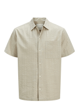 Jack & Jones - Jprcceaston Seersucker S/S Shirt Ln - Lininiai marškiniai - Smėlio