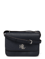Lauren Ralph Lauren - Crosshatch Leather Medium Sophee Bag - Rankinė per petį - Juoda