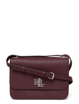 Lauren Ralph Lauren - Crosshatch Leather Medium Sophee Bag - Rankinė per petį - Burgundiška splava