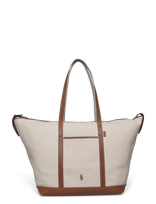 Polo Ralph Lauren - Canvas/Leather-Lg Shp Tte-Tte-Lrg - Tote krepšys - Kreminė spalva