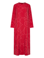 Marimekko - Fluidi Piirto Unikko - Ilga suknelė - Raudona