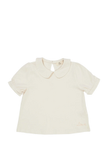 Copenhagen Colors - Solid Blouse W. Collar Ss - Palaidinės ir tunikos - Kreminė spalva