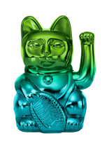 Donkey - Vinkende Kat - Maneki-Neko - Player Three - Porcelianinės figūrėlės ir skulptūros - Žalia