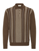 Blend - Bhbertil Polo Knit - Polo marškinėliai ilgomis rankovėmis - Ruda