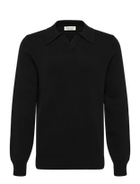 Casual Friday - Cfdahl 0231 Milano Polo Knit - Polo marškinėliai ilgomis rankovėmis - Juoda