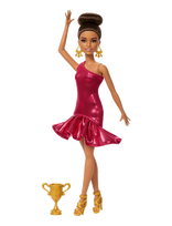 Barbie - Ballroom Dancer Fashion Doll With Brown Styled Hair, Dancing Trophy Accessory - Lėlė - Marga / raštuota