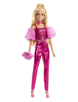 Barbie - Deluxe Style Fashion Doll #5 In Metallic Pink Outfit With Corset Top And Accessories, Blonde - Lėlė - Rožinė