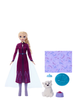 Frost - Disney Frozen Elsa Fashion Doll & Polar Bear Cub Figure With 4 Nurturing Accessories - Lėlė - Marga / raštuota