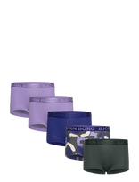 Björn Borg - Cotton Stretch Boxer Shorts 5P - Kelnaitės - Violetinė
