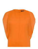 French Connection - Eden Georgette Flutter Slv Top - Marškinėliai be rankovių - Oranžinė