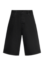 Weekday - Astro Mid Rise Loose Baggy Denim Shorts - Džinsai - Juoda