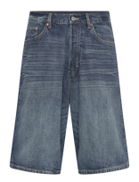 Weekday - Astro Mid Rise Loose Baggy Denim Shorts - Džinsai - Mėlyna