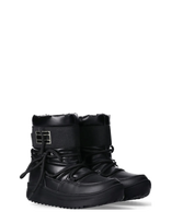 Tommy Hilfiger - Tommy Hilfiger Snow Boots Faux Leather/Nylon Fabric - Žieminiai batai su raišteliais - Juoda