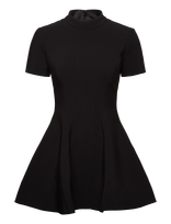 Bardot - Zephyra Collar Mini Dress - Trumpa suknelė - Juoda