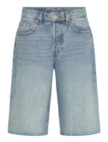 Monki - Peggy Low Waist Loose Baggy Leg Denim Shorts - Džinsiniai šortai - Mėlyna