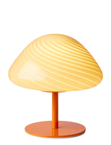 Halo Design - Candy Mini Mush Table Lamp, Glass Head, Metal Base - Stalinė lempa - Oranžinė