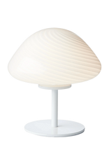 Halo Design - Mini Mush Table Lamp, Glass Head, Metal Base - Stalinė lempa - Balta