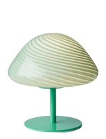 Halo Design - Mini Mush Table Lamp, Glass Head, Metal Base - Stalinė lempa - Žalia