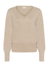 Kaffe - Kalone V-Neck Pullover - Megztinis - Smėlio