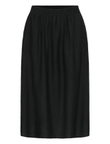 Kaffe - Karea Solid Skirt - Iki kelių ir midi sijonai - Juoda