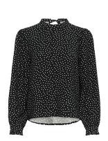 Kaffe - Karea Printed Blouse - Marškinėliai ilgomis rankovėmis - Juoda